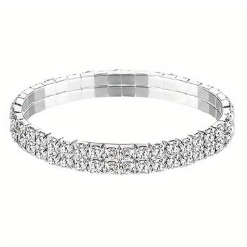 Bracelet stretch en strass Style simple,double,triple ou quatre rangées
