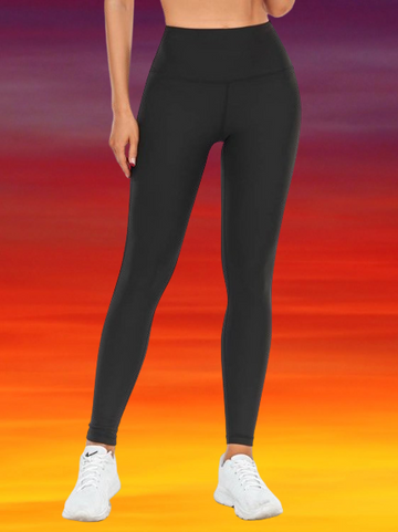 Leggings De Yoga Noirs Pour Femmes, Poche Arrière Intérieure Anti-transpiration