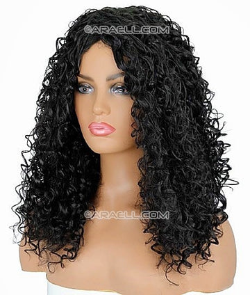 Perruques synthétiques courtes Afro cheveux bouclés et crépus